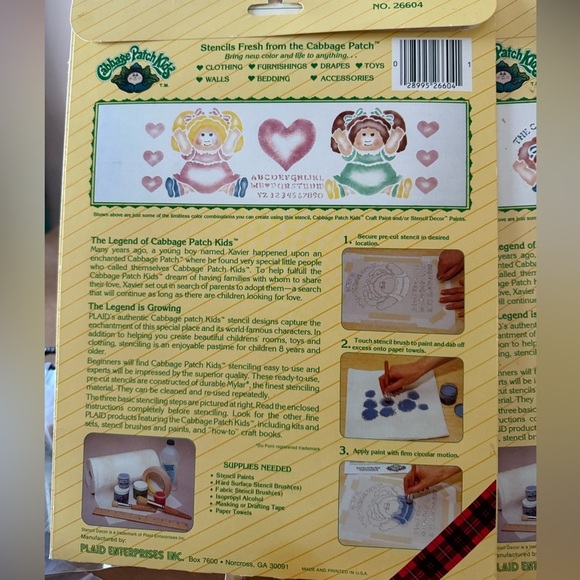 Set of 3 Cabbage Patch Kids Stencil Set, great Vintage Lot! - Picture 5 of 7